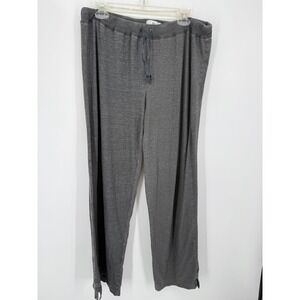 Karen Neuburger Lounge Pants Womens XL Charcoal Gray Drawstring Relaxed Fit
